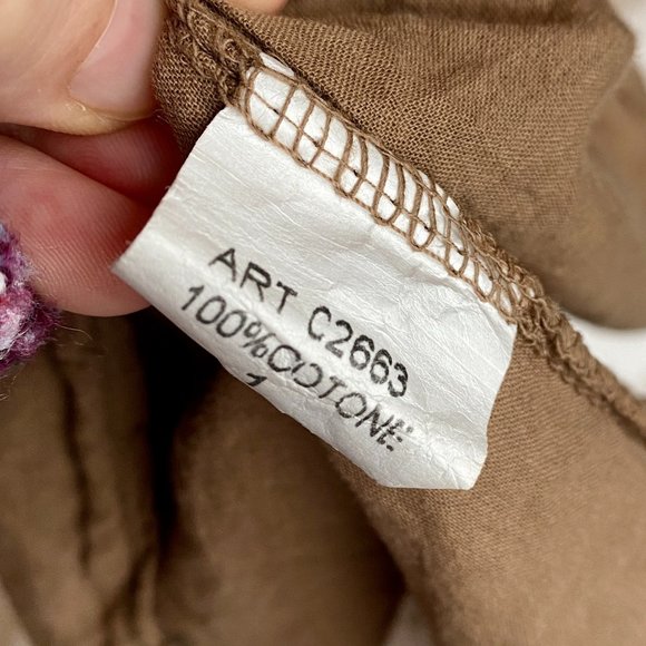 100% Cotton French Peasant Cottagecore Tan Dress - Picture 7 of 11